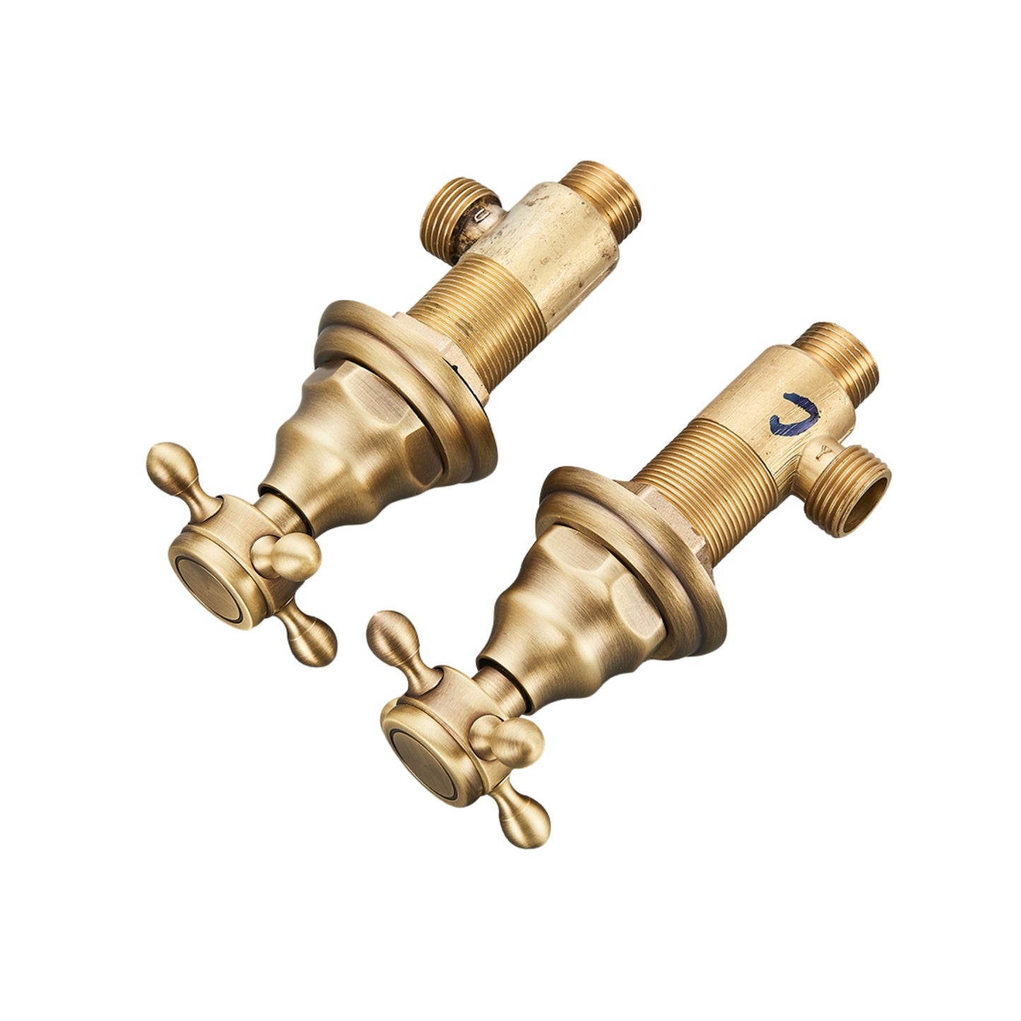 Brasify® Antique Brass Dual Handle Faucet – 3-Hole Mount