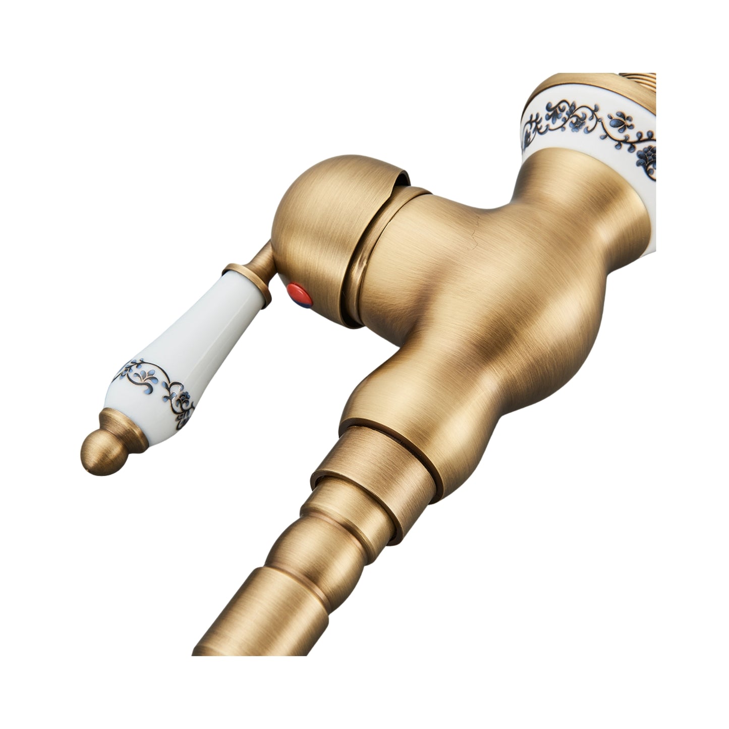 Brasify® Ceramic-Handle Antique Brass Tap for Vessel Sinks