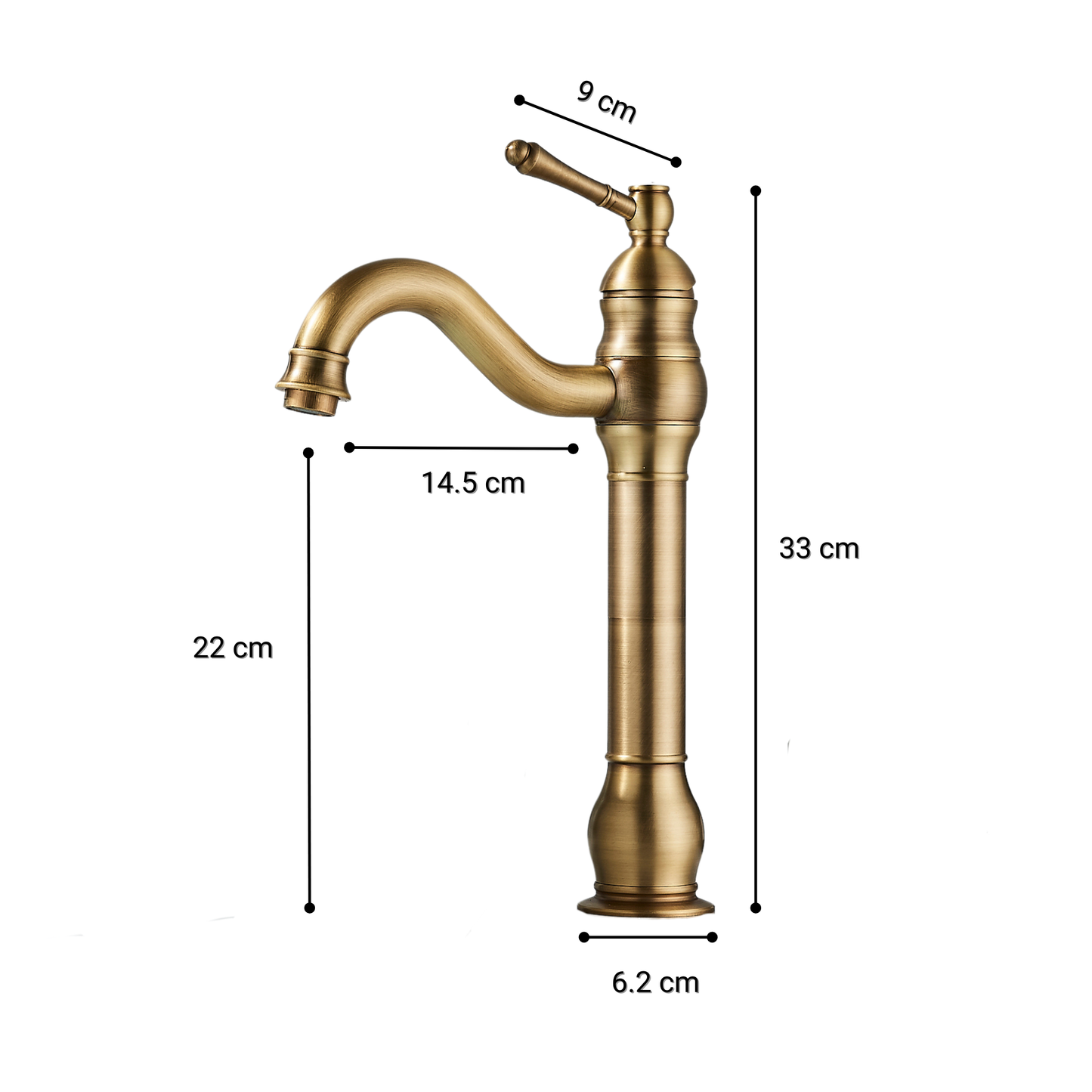 Brasify® Single-Handle Antique Brass Vessel Faucet