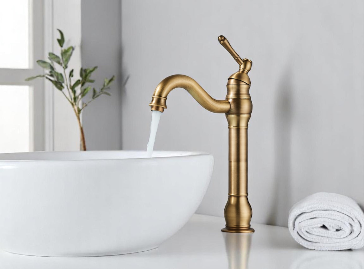 Brasify® Single-Handle Antique Brass Vessel Faucet